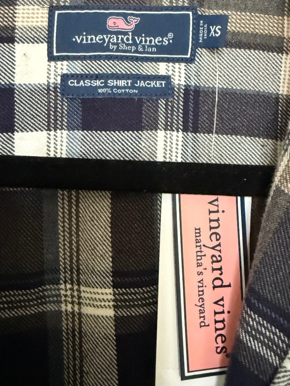 Vineyard Vines 100% Cotton Flannel Plaid Classic Shirt Jacket Size XS - Picture 3 of 6